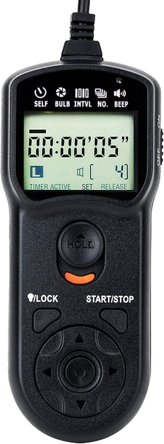 JJC TC-80N3 Intervalometer Timer Remote Shutter Release Time Laspe for Canon EOS R1 R5 Mark II R3 5D Mark IV III II 6D Mark II 7D Mark II 5DsR 1Dx Mark III II 1Ds Mark III 50D 40D & More Canon Cameras