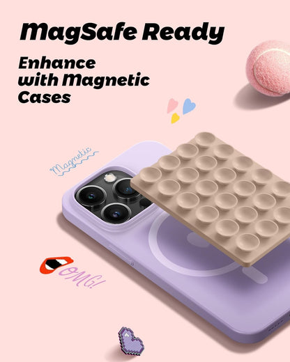 amBand Magnetic Suction Phone Mount Trendy Stocking Stuffers for Men Women Dad Mom Adults, Removable Brown Octo Cup Buddy Sticky Holder for Hands-Free Selfie/Video, Milk Tea