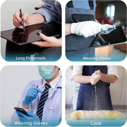 Stylus Pens with Pen Slot for Touch Screens, High Precision Capacitive Universal Stylus for iPad iPhone Tablets Samsung Galaxy All Touch Screen Devices (Golden-Long)