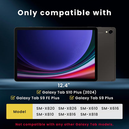 BELLEMOND Tempered Glass Screen Protector for Galaxy Tab S10+ / S9+ / S8+ / S7+ / S9 FE+ / S7 FE (12.4”) | Ultra Clear | EZ Guide Kit for Flawless Install | 10H | 1 Pack | Designed in Japan
