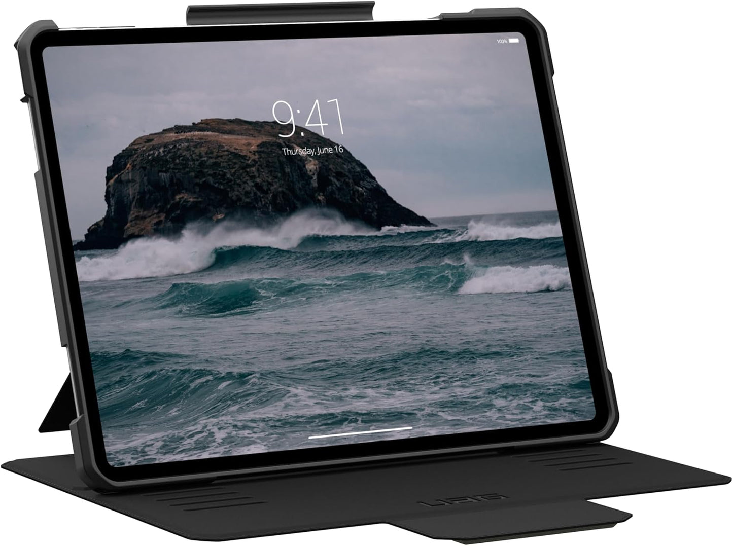 URBAN ARMOR GEAR UAG Designed for iPad Air 13" Case (1st/2nd Gen 2024-2025) M3 A3268 A3269 - Rugged Multi-Angle Viewing Folio Protective Cover w/Pencil Holder & Adjustable Stand, Metropolis SE Olive