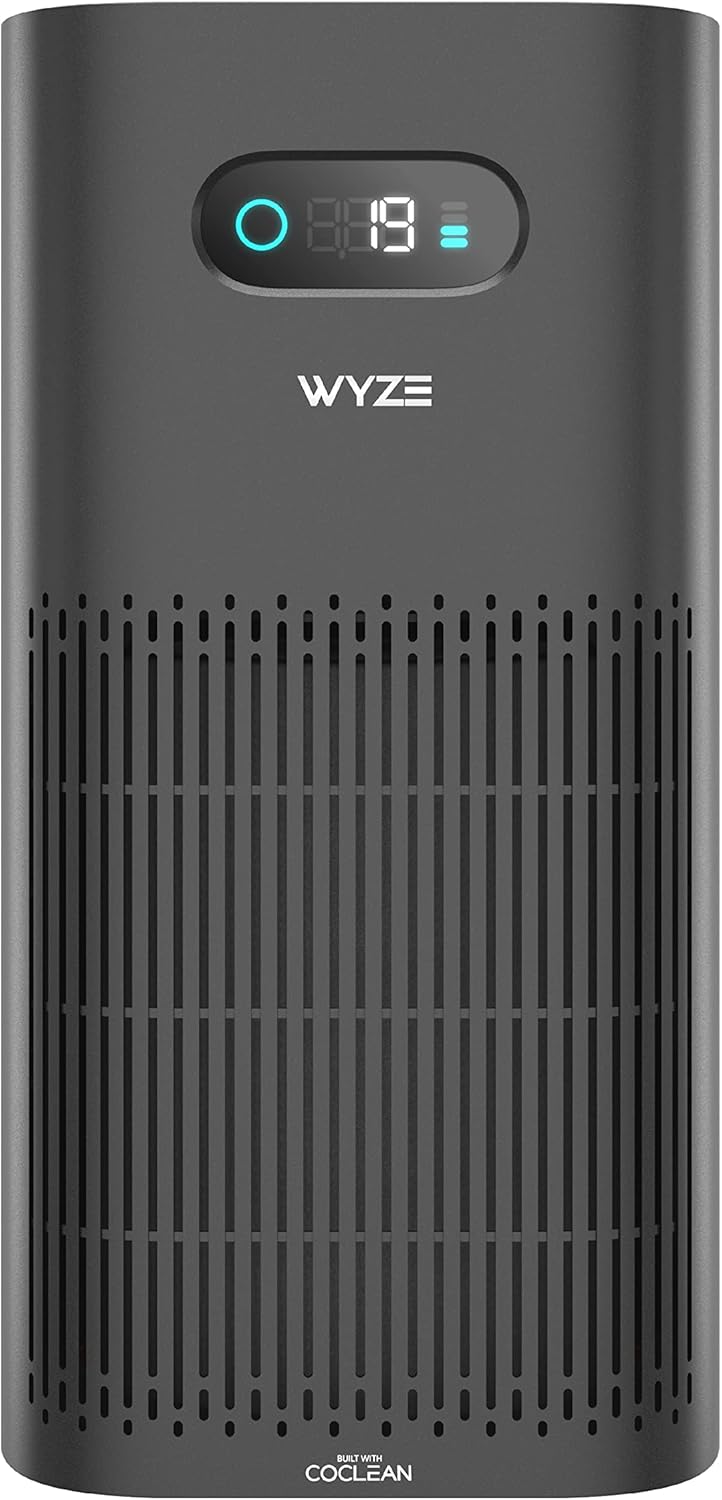 Wyze Air Purifier with Formaldehyde Filter (Premium), for Home, 21db Quiet, HEPA 13, Elimination of common pollutants, Remove formaldehyde, Odors, Smoke, Pollen, Dust, Smart WiFi Alexa Google, Black