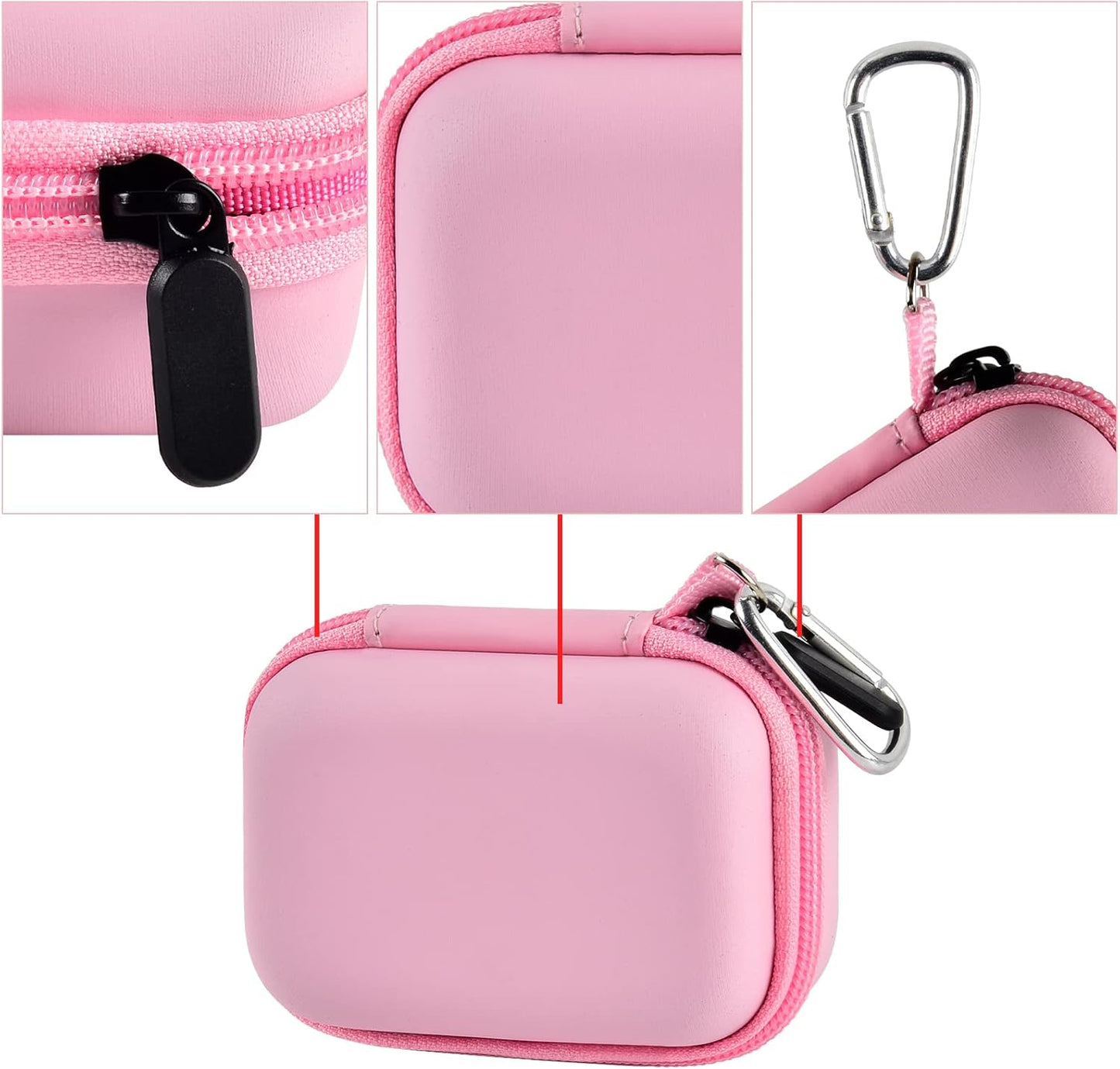 Portable Charger Power Bank Case for Swyop/for Feob/for Charmast/for JEJILL/for LanLuk/for VEGER/for iWALK/for Taegila/for Kuulaa and More Small Charging Battery Pack - Bag Only (Pink)