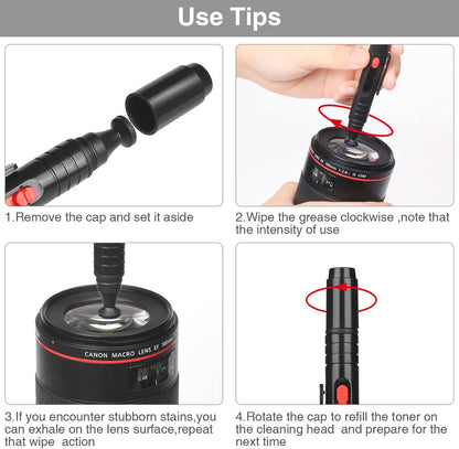 17-in-1 Camera Cleaning Kit for DSLR Cameras (Canon, Nikon,Sony), with Air Blower/Cleaning Pen/Detergent/Cleaning Cloth/Lens Brush/Carry Case