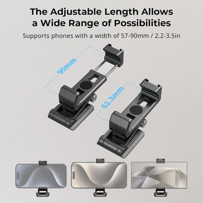 SMALLRIG Metal Phone Tripod Mount, Cell Phone Mount with Quick Release Adapter for Arca-Swiss, Multifunctional Phone Holder for Arca-Type Tripod, for DJI RS 3 Mini Stabilizer, for iPhone 17 16-4611