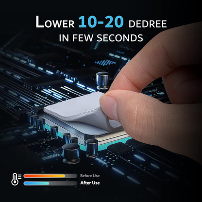 Aairhut 3 Pack 13 W/m.K Thermal Pads, 120 x 20 mm x [0.5 mm + 1 mm + 1.5 mm] Highly Efficient Thermal Conductivity Silicone Cooling Pads for Laptop Heatsink CPU GPU SSD IC LED Cooler