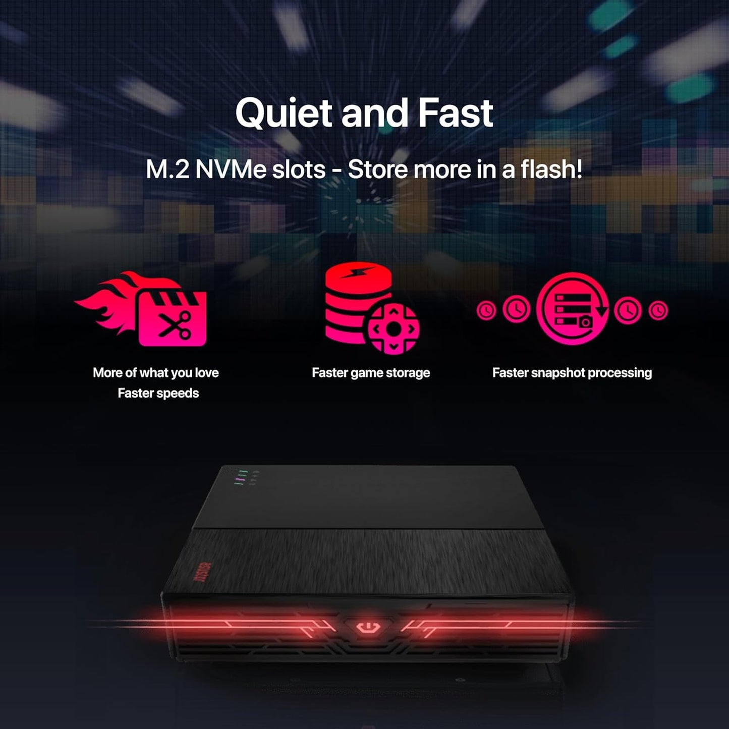 Asustor Flashstor 12 Pro FS6712X - 12 Bay Pure M.2 SSD NAS Network Storage Enclosure, Quad-Core 2.0GHz, 12 M.2 SSD Slots, 10GbE Port, 4GB RAM DDR4 (Diskless)