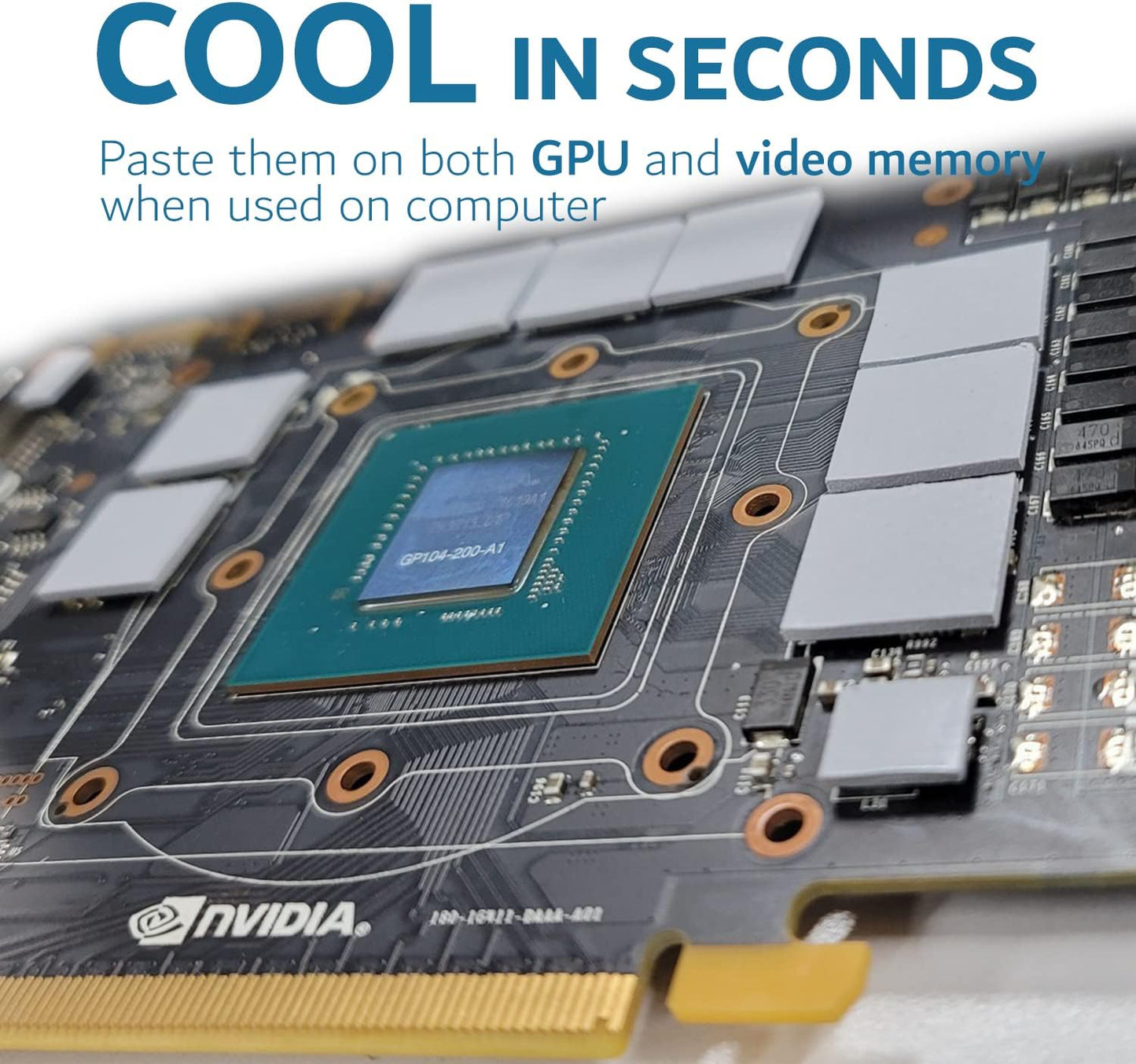 Aairhut Thermal Pad 13W/mK [0.5~3mm], 85 x 45 x 2mm Silicone Cooling Pad Non Conductive Heat Resistance Extreme Odyssey Cover with Dual Self-Adhesive Films for PC Laptop PS4/PS5/CPU/GPU/Computer