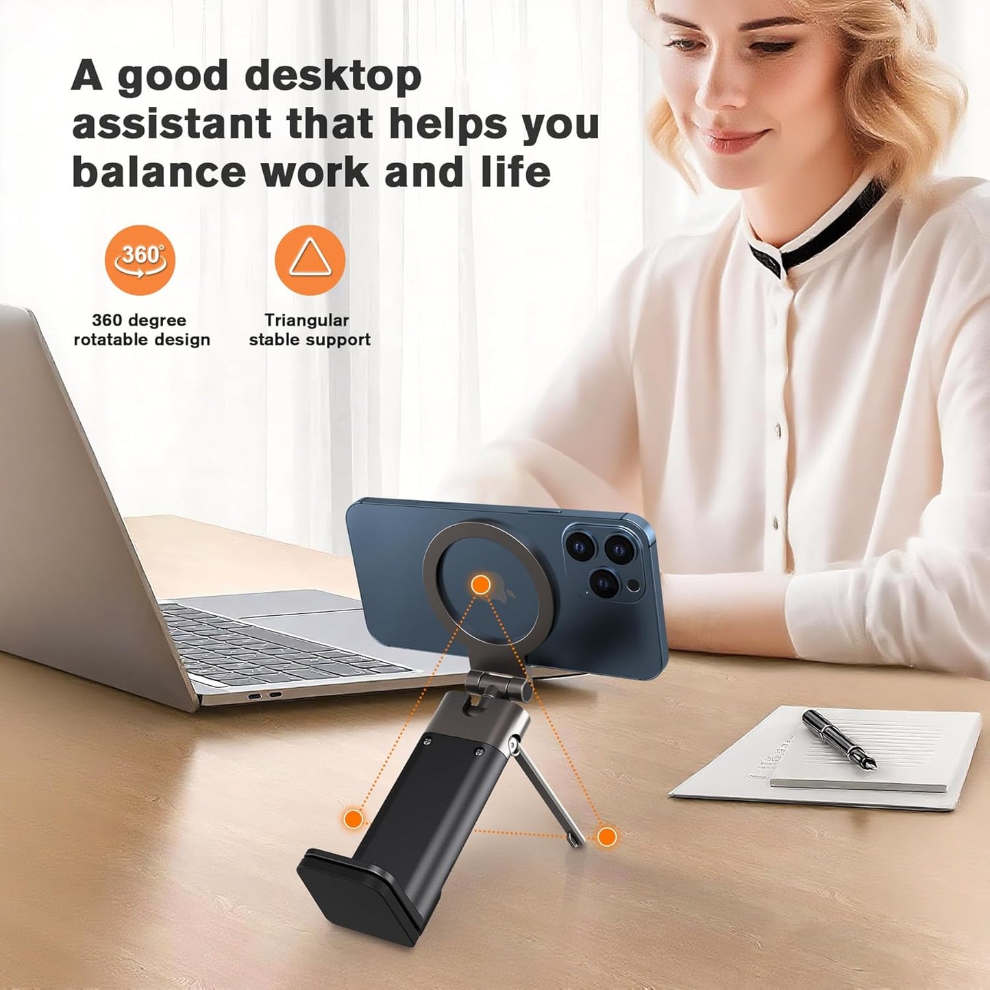 Airplane Phone Holder Mount,360° Adjustable Hands-Free Mount,Handsfree Airport Mount Long Flight Must Haves for Woman Man Fits iPhone 16 15 14 Pro Max Series