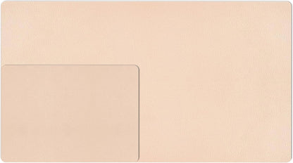 Nekmit Leather Desk Blotter Pad 17 x 12 Inches, Flat, Non-Slip, Waterproof, Apricot
