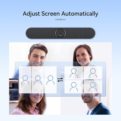 Retekess TC201 4K USB Video Conference Room Camera, AI Auto Fram, Speaker Tracking,120° Wide Angle, 5X Zoom,4 Noise-reducing Mic & 5W Speaker, for Small Meeting Rooms