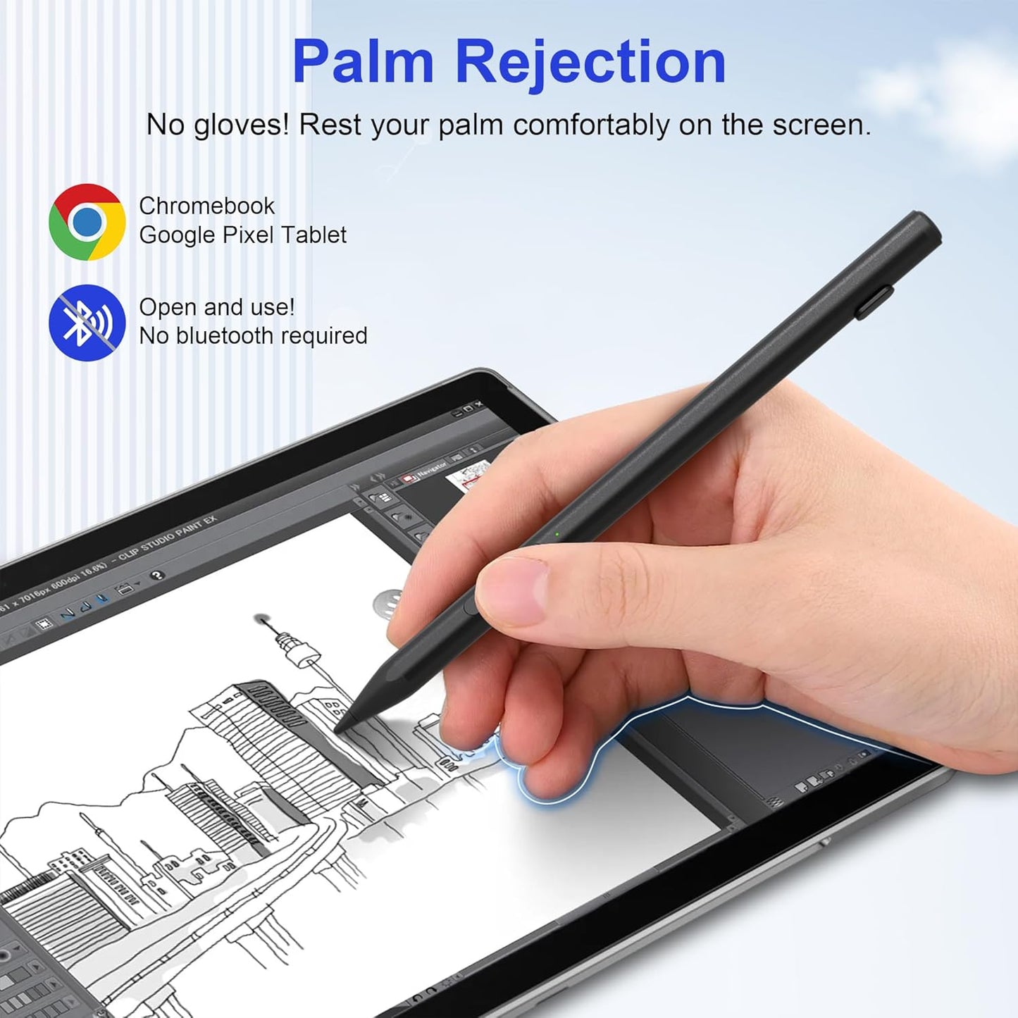 USI 2.0 Stylus Pen for Chromebook & Google Pixel Tablet - Amazon Fire Max 11 Tablet, Lenovo Chrome Book Duet, Acer Chromebook Spin 314, HP, Google Pixel Tablet Stylus, 4096 Pressure USI Stylus Pen