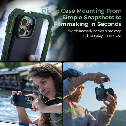 SmallRig x Brandon Li Mobile Video Kit Only for iPhone 16 Pro, Phone Cage with Lightweight Phone Case Kit, Rotatable Wireless QR Handles, 67MM Magnetic VND Filter Kit, Support for MagSafe - 5002