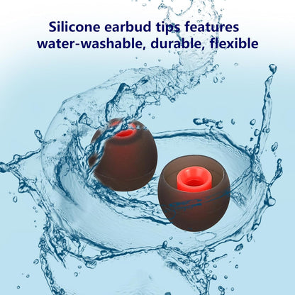 Silicone Replacement Earbud Tips Earbud Covers Ear Tips Fit for in-Ear Headphones (Inner Hole 3.8mm -5.1mm) Earbud Replacement Tips 9 Pairs
