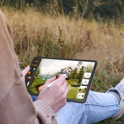 Tablet 12 inch Android 15 Tablets, 24GB（8+16）RAM+256 Storage(Expand to 1TB), Android Tablet with Keyboard, Octa-Core, 2K 2000x1200 Display, 16MP Dual Camera, 8000mAh, 5G WiFi,GPS,Bluetooth 5.0（Black）