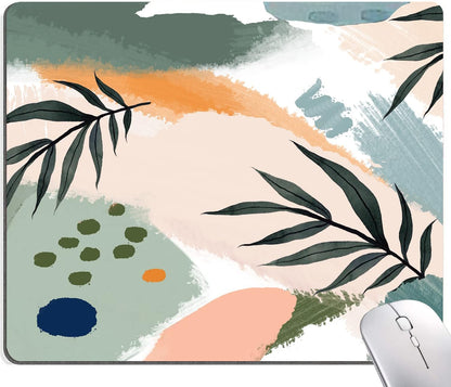 Mouse Pad, Premium-Textured Mouse Mat, Non-Slip Rubber Base Mousepad for Laptop, Computer & PC,9.5×7.9 in,Abstract Morandi Plants