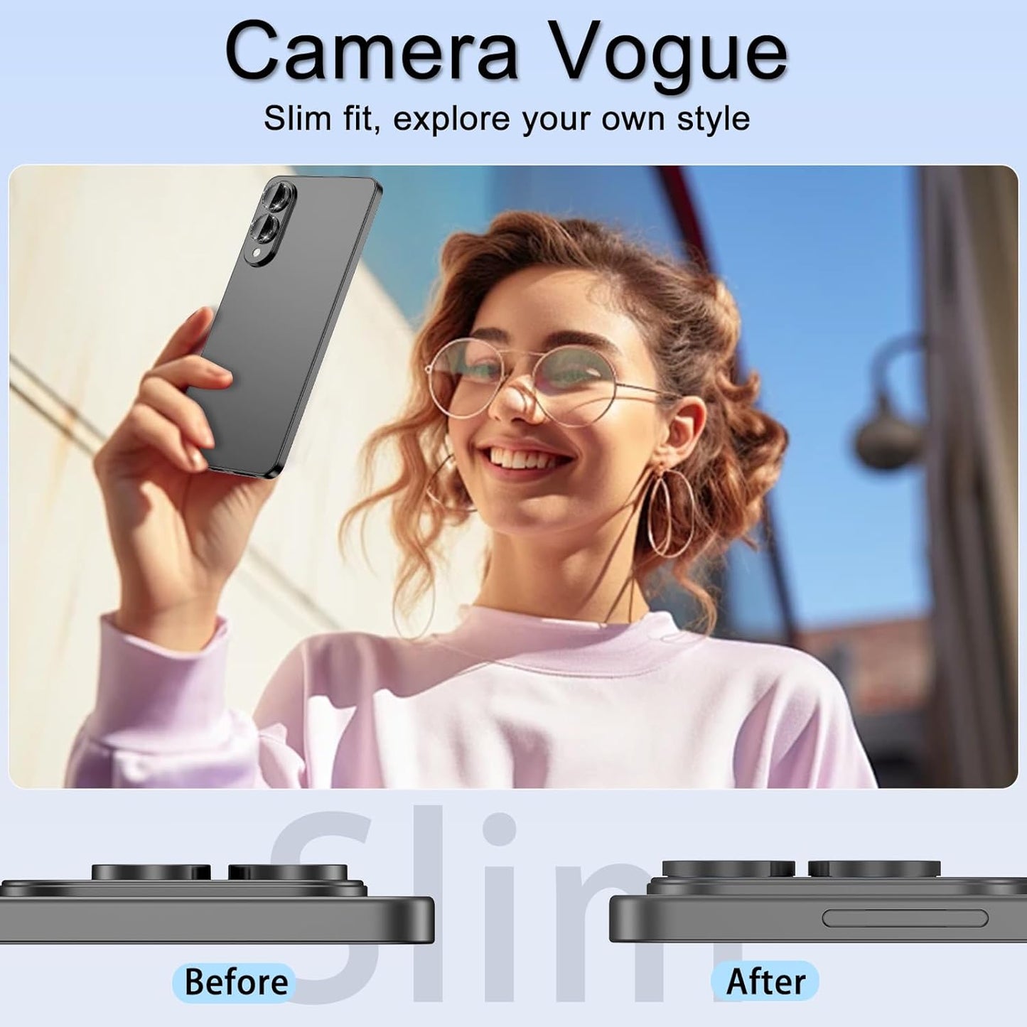 for Samsung Galaxy S25 Edge Camera Lens Protector, Individual Metal Ring Tempered Glass Lens Cover, [Strong Adsorption] Scratch Resistant Ultra-Thin HD Clear Lens Cover, 1 Set-Black Sparkly