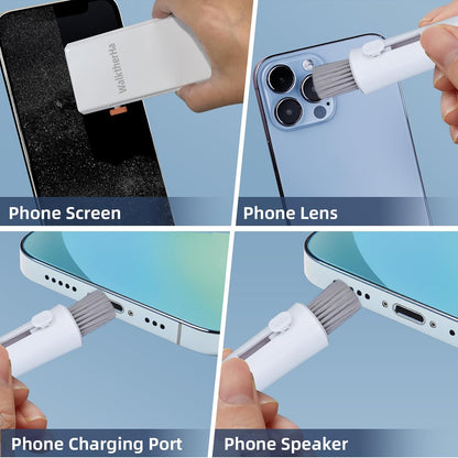 Keyboard Cleaner Laptop Cleaning Kit, All in One Keyboard Cleaning Kit with Car Screen Cleaner Spray, Retractable Detailing Brush for Phone iPhone Computer PC MacBook Airpod Camera Lens Elecitroncs