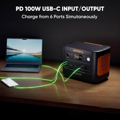 Jackery Solar Generator 1000 v2 with 100W Solar Panel,1070Wh Portable Power Station LiFePO4 Battery,1500W AC/100W USB-C Output,1Hr Fast Charge for Outdoor,Off-Grid Living,RV,Emergency