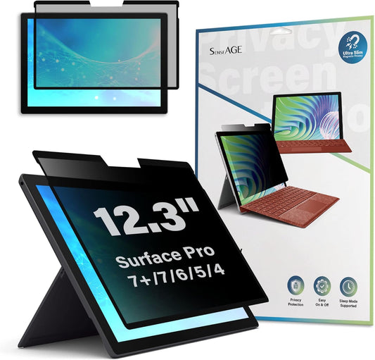 SenseAGE Magnetic Privacy Screen Protector for Surface Pro 12.3 inch (7+/7/6/5/4), Easy On/Off Privacy Filter, Anti-Blue Light, Glare, Laptop Screen Filter, Compatible with Surface Pro 12.3"