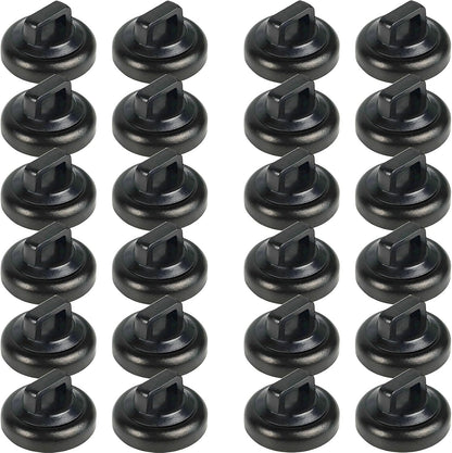 Magnet Zip Tie Mount Magnetic Zip Ties Mount Clips Base Holder Strong Multipurpose Wire Cable Holder Mount Wire Clips Management for Home Office Marine Electrical Wiring (24 Pcs, D19 Small)