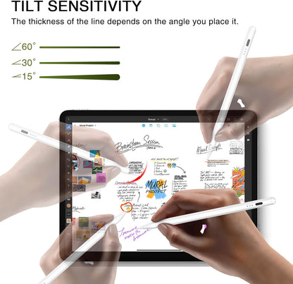 Stylus Pen for iPad 2018-2025, Fast Charging Magnetic Pencil (1st Generation) with Tilt Sensitivity & Palm Rejection for iPad Air 3/4/5/M2/M3, iPad mini 5/6, iPad 6/7/8/9/10/11, iPad Pro 11"/12.9"/M4