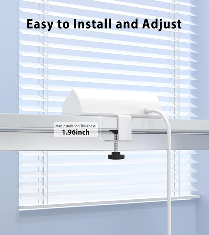 45W Fast Charging Station,Desk Clamp Power Strip,4 PD USB-C Ports,5 AC Outlets,Surge Protector Power Strip, 14AWG Heavy Duty Cord, Fits 1.9" Tabletop Edge (White, 20 FT Cable)