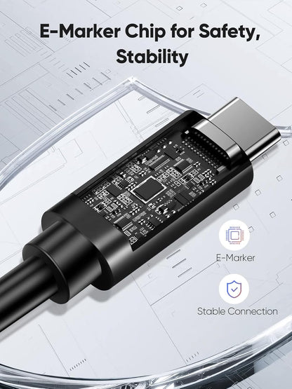 CableCreation 80Gbps USB 4 Cable 3.3FT, 120Gbps Bandwidth, 8K 60Hz Display, 240W Charging, Compatible with Thunderbolt 5,Thunderbolt 4/3, USB4, SSD, MacBook M4 Pro, Dock, eGPU