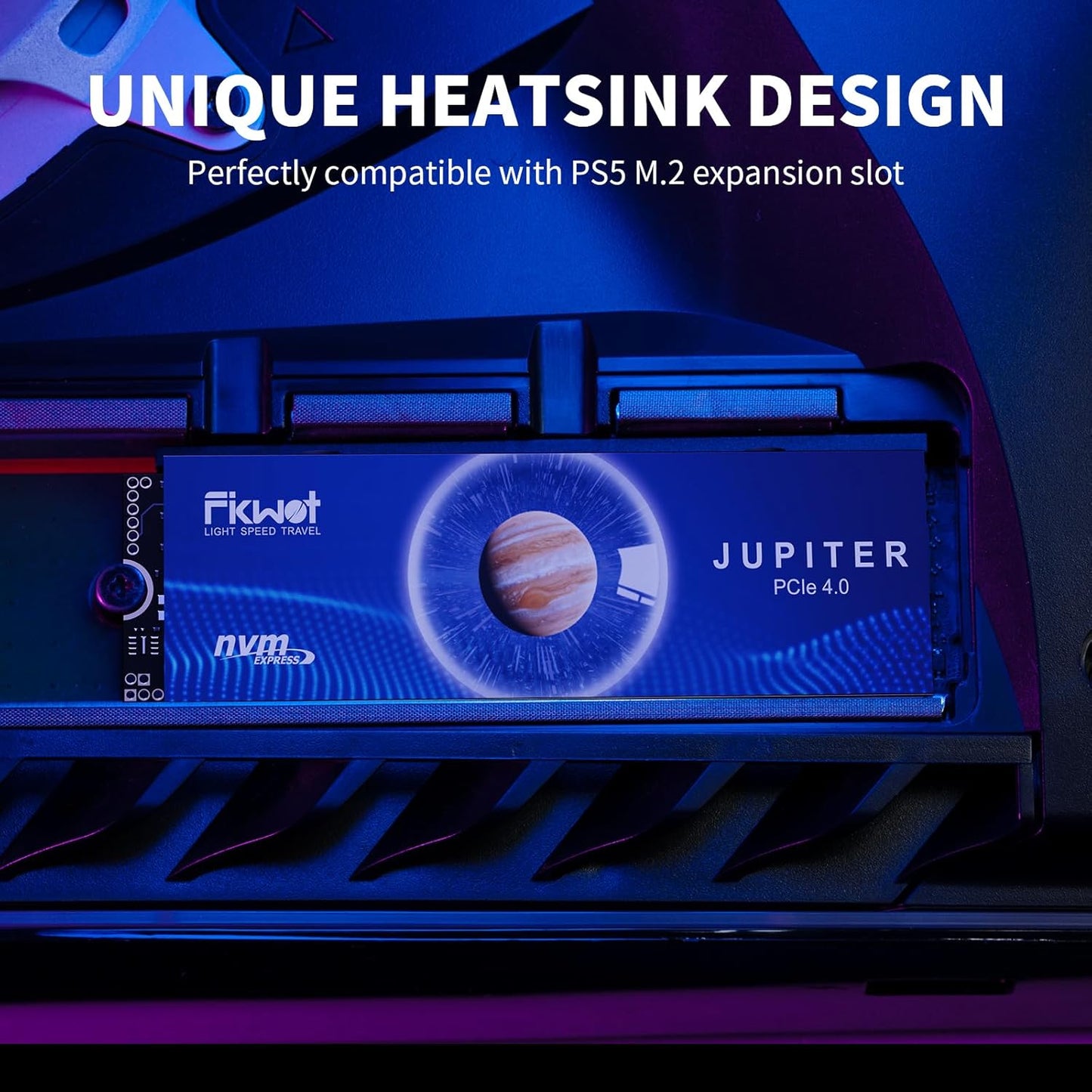 FX910 4TB M.2 NVMe SSD for PS5&PC, PCIe Gen4 2280 Gaming SSD with Heatsink, Up to 7300MB/s, Internal Solid State Drive