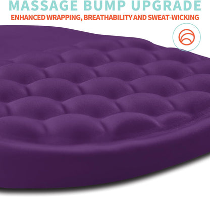 Ergonomic Mouse Pad Wrist Support with Memory Foam Massage Bulge, Carpal Tunnel Pain Relief Mousepad Wrist Rest for Mouse(12x8 inch, Deep Purple)