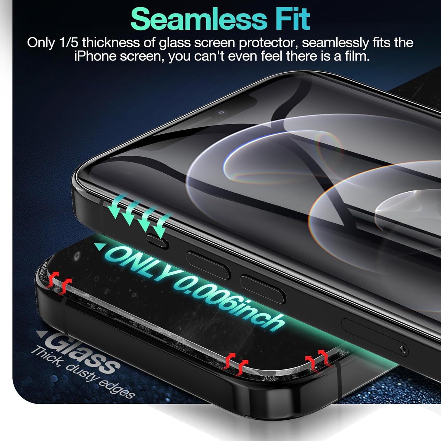 3 Pack Flexible Film Screen Protector for iPhone 12 Pro Max, Non-breakable Soft TPU Hydrogel Film for iPhone 12 Pro Max Screen Protector Film (NOT Glass)