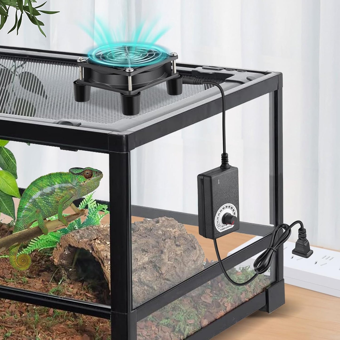 Wathai 80mm Small Computer Cooling Fan with AC Plug, 110V 120V 220V 240V Fan Enhanced Cooling Solution for Electronic Components, PC Cases, Greenhouses, Terrariums, and Modem Cool Projects