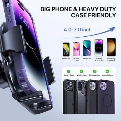 Miracase Upgraded-2nd Generation Universal Phone Holders for Your Car, 3 in 1 Air Vent Car Phone Holder Mount Compatible with iPhone 16/15/14/13/12/11 Series and All Phones