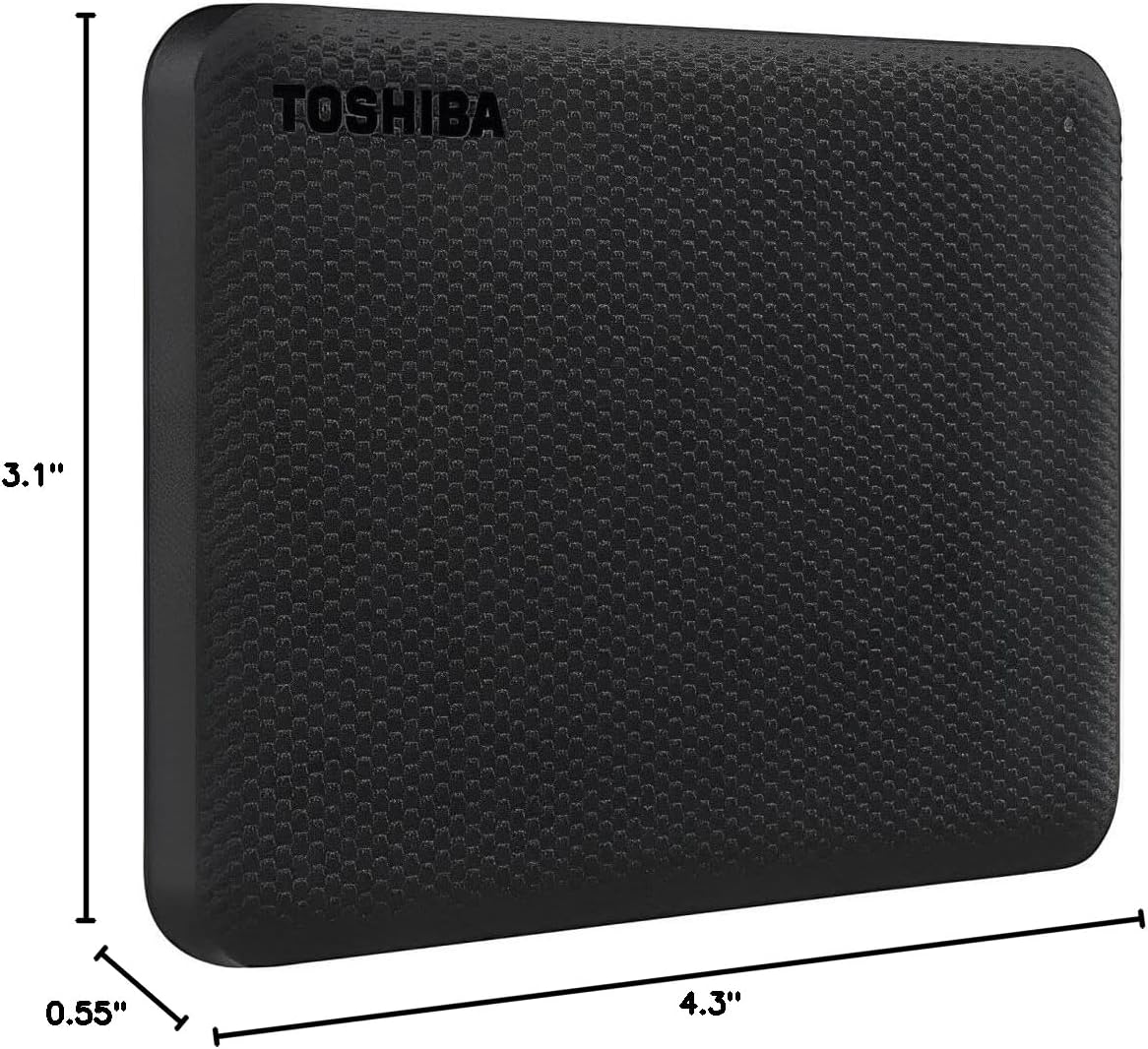 Toshiba Canvio Advance 2TB Portable External Hard Drive USB 3.0, Black - HDTCA20XK3AA