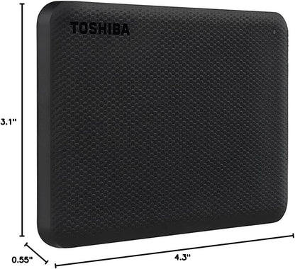 Toshiba Canvio Advance 2TB Portable External Hard Drive USB 3.0, Black - HDTCA20XK3AA