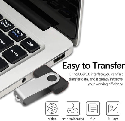 TOPESEL 5 Pack 64GB USB 3.0 Flash Drive Memory Stick Thumb Drives (5 Mixed Colors: Black Blue Green Red Silver)