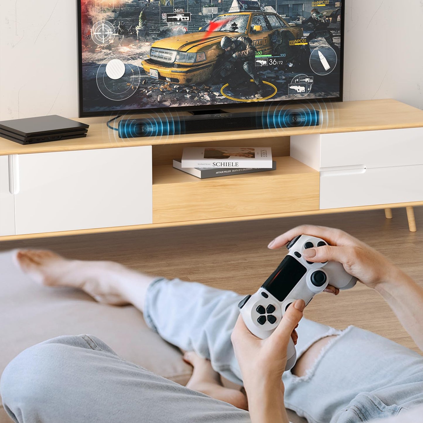 EMK Premium 24K Gold-Plated Right Angle Optical Cable – 90° Toslink to Toslink (2.4M/8Ft), 360° Rotatable for Soundbars, TVs & Home Theater