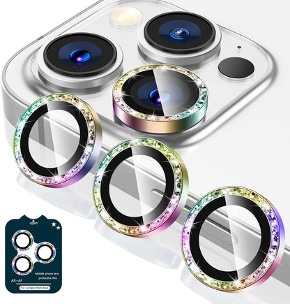 Tensea Camera Lens Protector Compatible for iPhone 16 Pro Max/16 Pro/14 Pro Max/14 Pro, Metal Aluminum Alloy Tempered Glass Cover Camera Screen Protector Accessories, Case Friendly