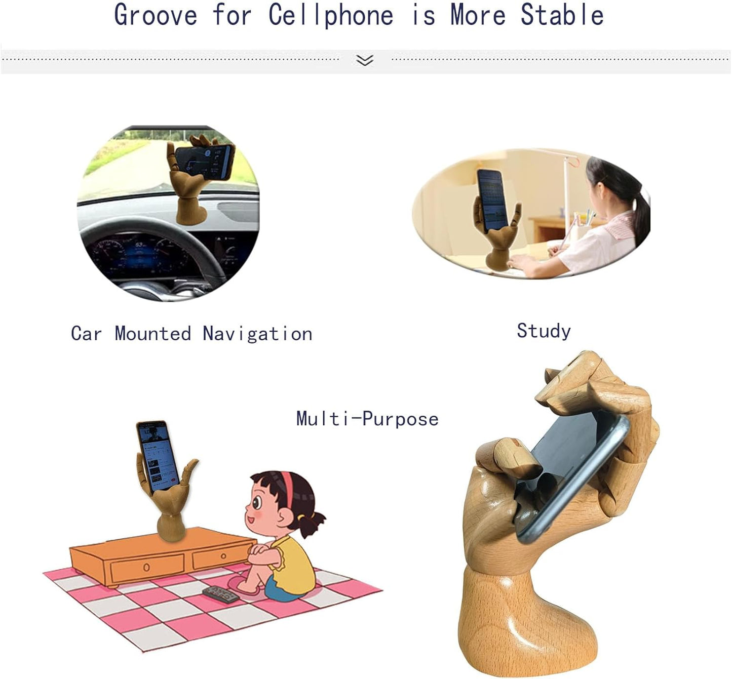 Mannequin Hand, Cell Phone Stand,Phone Holder,Phone Stand for Desk,Phone Holder for Desk,poseable Figure,Articulated Fingers,Cell Phone Stand,Male Hand of Left for Mobile Phone.