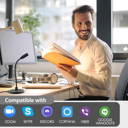 CMTECK USB Computer Microphone G009, Noise-Cancelling Recording Desktop Mic for PC/Laptop for Online Chatting, Home Studio, Podcasting, Gaming, Skype, YouTube with Mute Function(Windows/Mac)