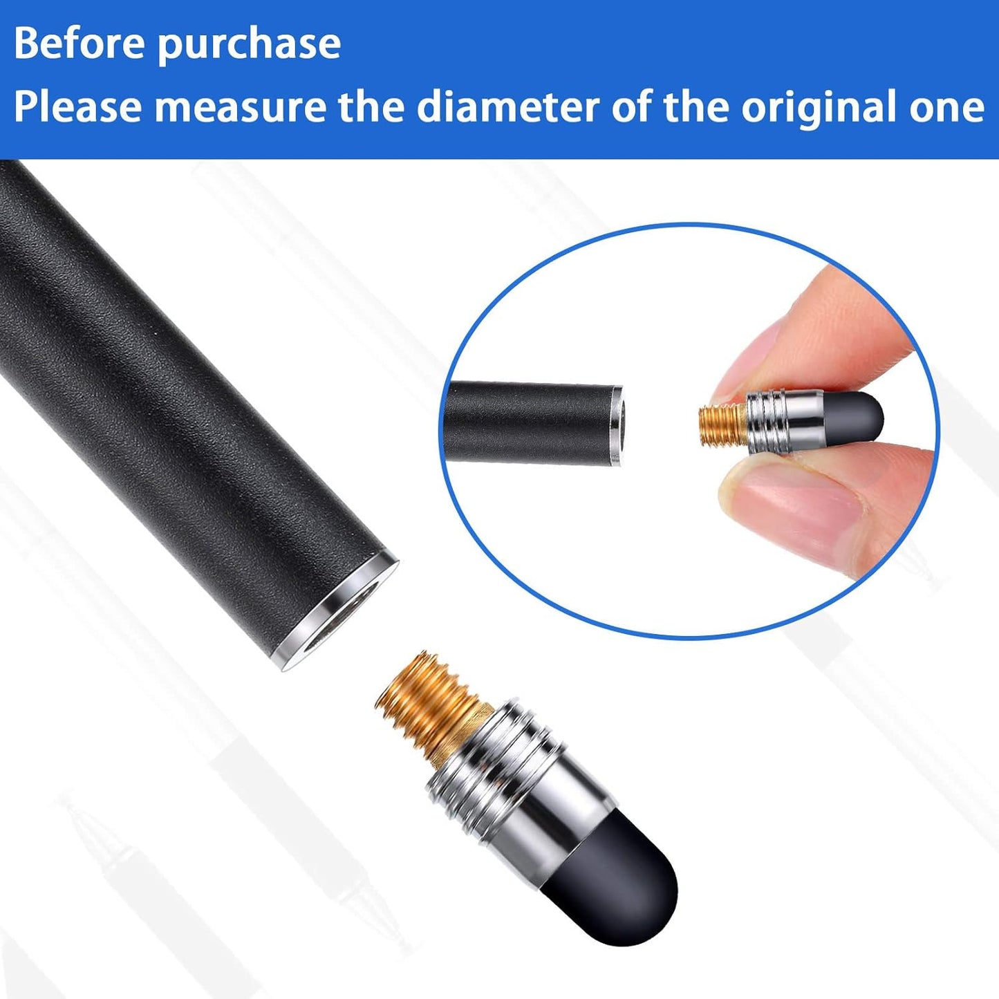 Zonon 30 Pieces Replacement Stylus Tips Conductive touch screen Pens Tips Capacitive Silicone Rubber, No Touch Door Opener Tools (0.19 Inch)