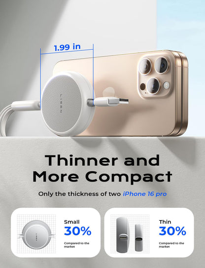 LISEN Multi Charging Cable, 3 in 1 Charging Cable, Retractable Car Charger with Type C/L/Micro USB Ports for iPhone 16 15 14 Pro Max/Samsung Galaxy S25/PS/Kindle, Multi Chargers for All Devices, White