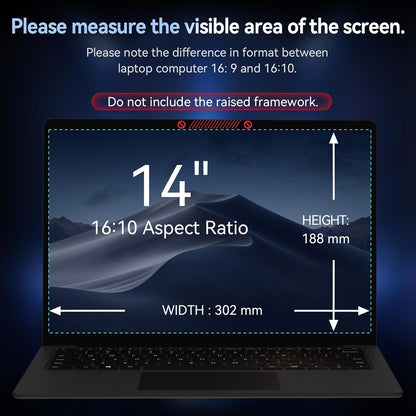 360° Laptop Privacy Screen 14 Inch for 16:10 Computer, 14" Monitor 4 Way Privacy Anti Glare Protector Blue Light Filter Shield Film Compatible with Lenovo/Hp/Dell/Acer/Asus/Thinkpad/Envy/Toshiba