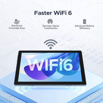 DOOGEE U10(2025) 10 inch Tablet with Keyboard, Android 15 Tablet 16GB+128GB/2TB Expand, 2.0GHz Quad Core Gaming Tablets,5060mAh,1280x800 IPS HD Touchscreen,WiFi 6,Dual Camera,BT5.0,Widevine L1,Blue