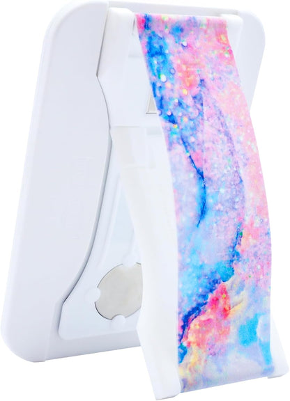 LoveHandle PRO MagSafe Compatible Magnetic Phone Grip - Phone Strap - Mount, Handle and Kickstand for Smartphone and Tablet - Magic Marble - Eligible for All MagSafe Devices