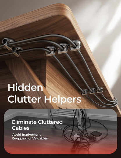 10 Pack Magnetic Cable Clips [2025 Minimum Size] LISEN Halloween Decor Christmas Decorations Indoor, Magnetic Cord Holder for Nightstand Desk, Cable Management for Home Office Organizer Dorm Wall Car