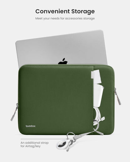 tomtoc 360° Protective Laptop Sleeve for 13-inch New MacBook Air M4/A3240 2025, M3/A3113, M2/A2681 M1/A2337 A2179 A1932, 13-inch MacBook Pro M2/A2686 M1/A2338, Water-Resistant Computer Case Bag