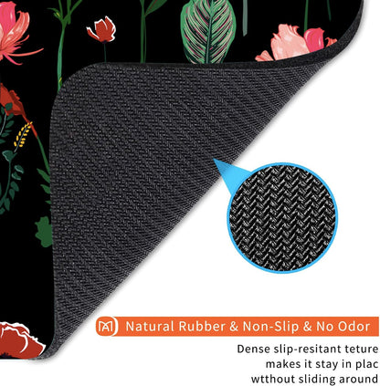 Square Mouse Pad Blooming Botanical Flowers,Personalized Premium-Textured Custom Mouse Mat Design,Washable Mousepad Cloth,Non-Slip Rubber Base Computer Mouse Pads for Wireless Mouse