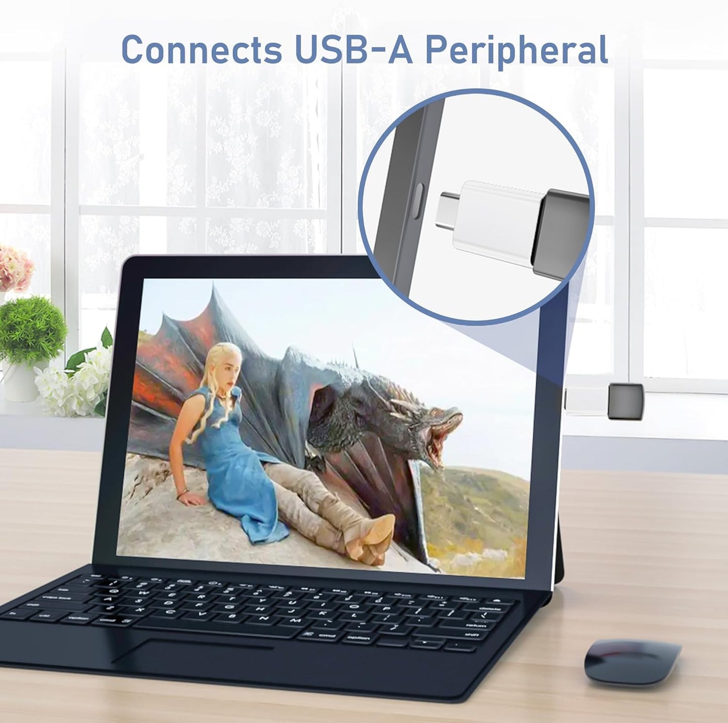 Basesailor USB C to USB Adapter 3Pack,USB C Male to USB A 3.0 Female Adapter,Type C Thunderbolt 4 OTG Converter for Apple MacBook Pro,Mac Book,iPad,Microsoft Surface Go,Samsung Galaxy S25,iPhone 17 16