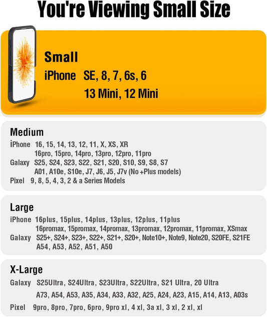 PiTau Holster for iPhone SE 8 7 6s 6, Premium Cell Phone Belt Holder Case with Clip Loops ID Card Carrying Pouch Cover for Men, (Fits Apple Phone with Case on) Pewter Small